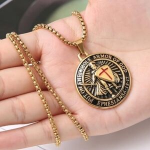 Knights Templar Armor of God Necklace Ephesians 6:13-17